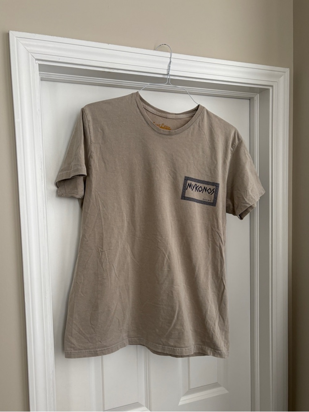 Mykonos Greek Tan Tee Men’s XL Greek Islands Mykonos Graphic Tee